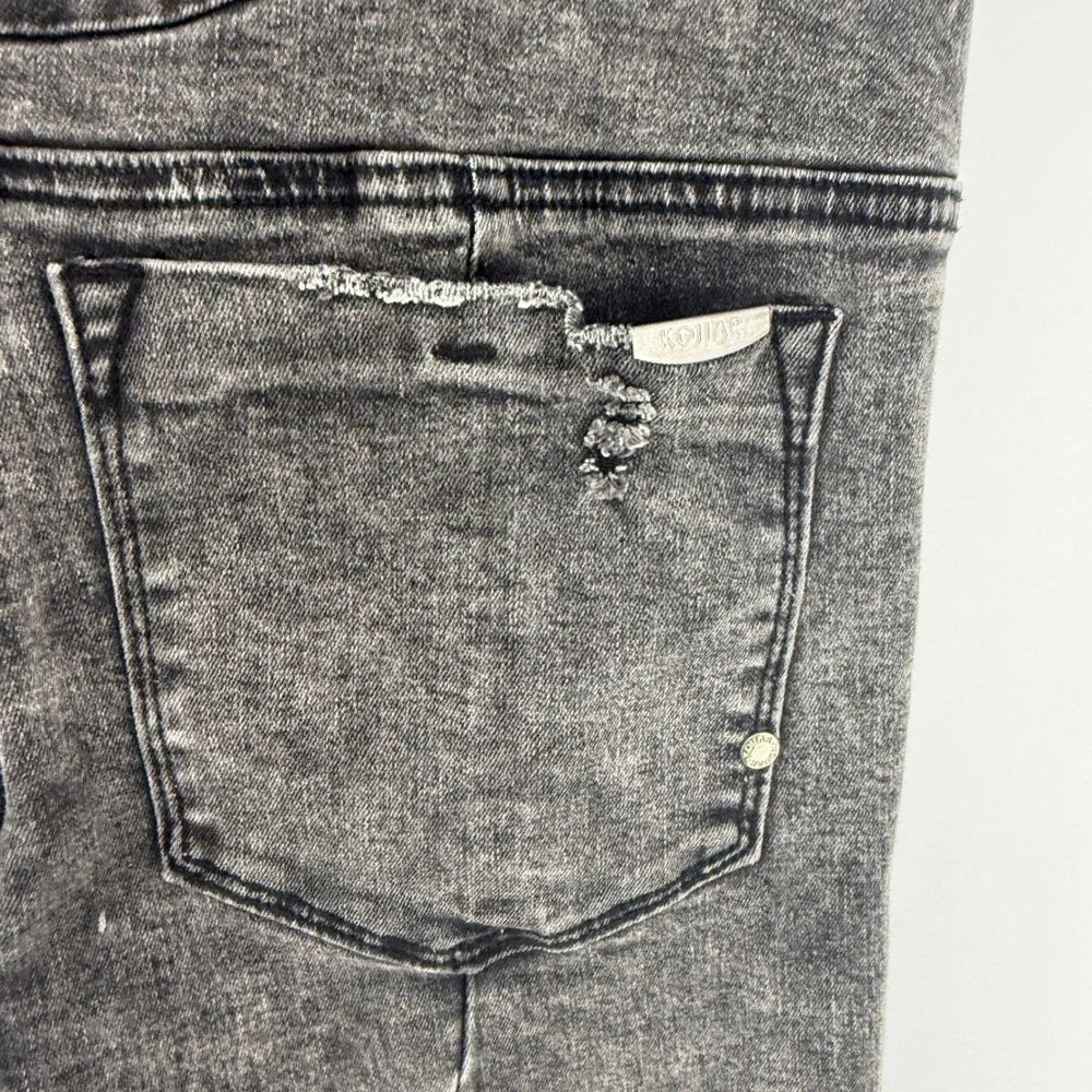 Kollar 203 Rockstars Old School Grey Acid Wash Skinny Jeans Mens 32 Distressed